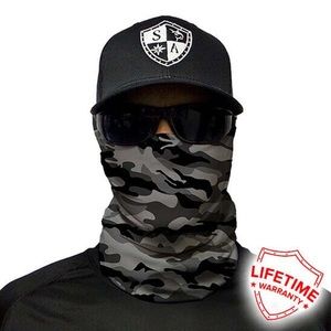 Gray Military Camo SA Co. Face Shield®